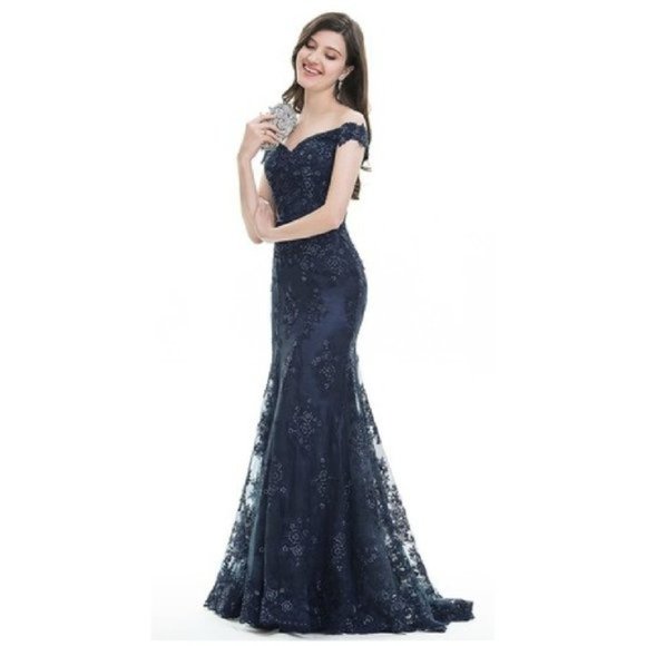 JJs House Dresses & Skirts - NWT JJ’s House Trumpet Mermaid Off The Shoulder